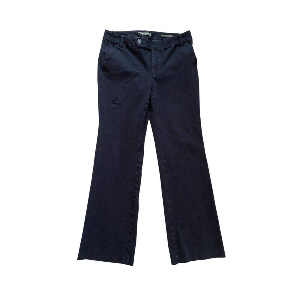 Eddie Bauer Womens Shaw Fit Faded Black‎ Straight Leg Chino Pants Size 8 Casual